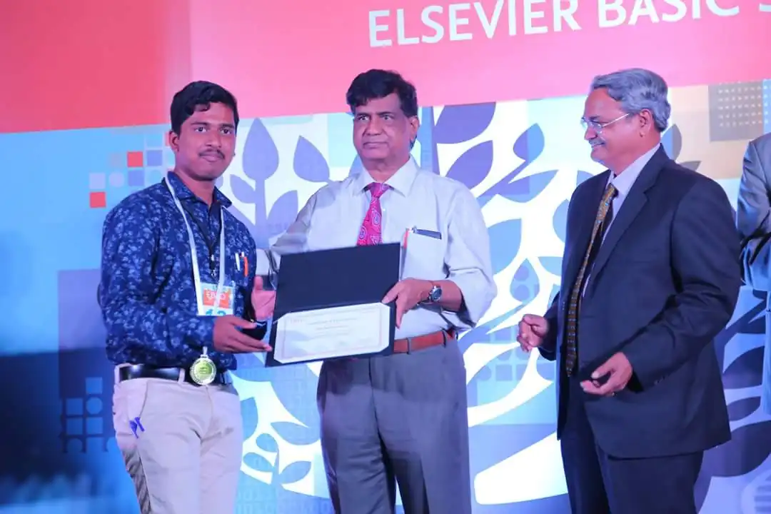 Elsevier National Quiz Winner - Gold Medal and Certificate at national conference