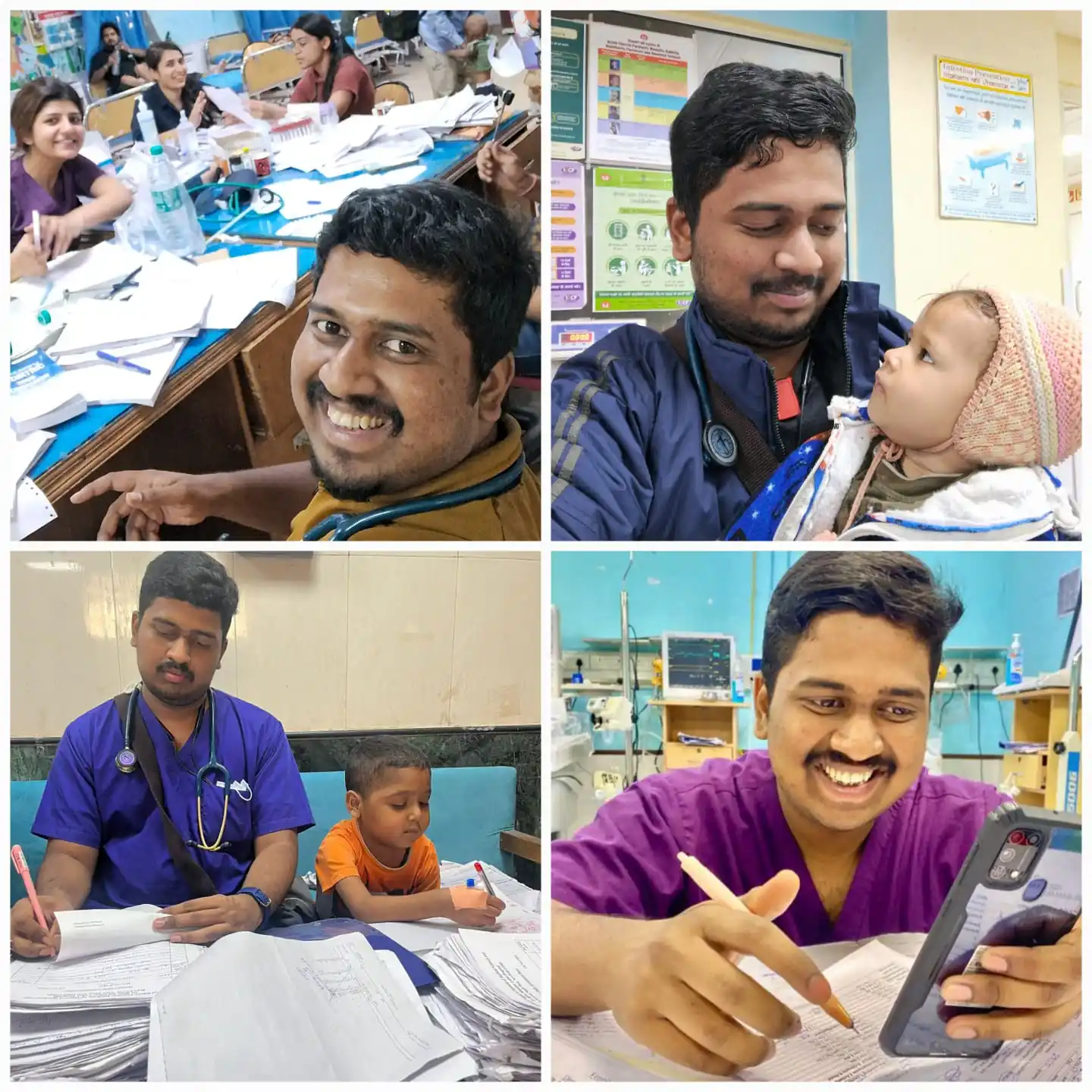 Residency clinical life - ward rounds, study sessions and community camp